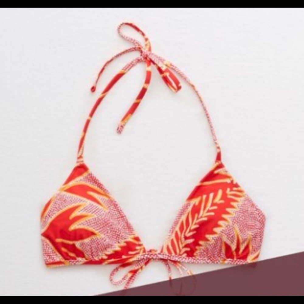 Aerie Patterned Triangle Bikini Top